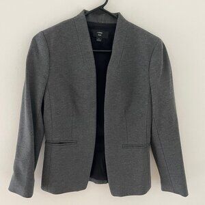 J Crew 365 woman's blazer, size 2, grey twill open front "Going Out Blazer"